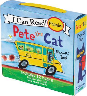 Pete the Cat 12-Book Phonics Fun!: A Box of 12 Mini-Books Featuring Short and Long Vowel Sounds - Dean, Kimberly