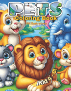 Pets: Pets coloring book, 100 animals to color