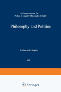 Philosophy and Politics: A Commentary on the Preface to Hegel's Philosophy of Right