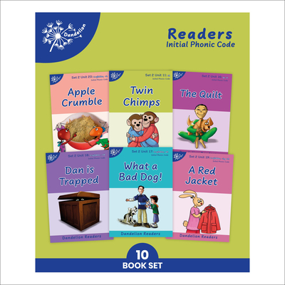 Phonic Books Dandelion Readers Set 2 Units 11-20 Twin Chimps (Two Letter Spellings Sh, Ch, Th, Ng, Qu, Wh, -Ed, -Ing, -Le): Decodable Books for Beginner Readers Two Letter Spellings Sh, Ch, Th, Ng, Qu, Wh, -Ed, -Ing, -Le - Phonic Books