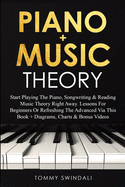 Piano + Music Theory: Start Playing The Piano, Songwriting & Reading Music Theory Right Away. Lessons For Beginners Or Refreshing The Advanced Via This Book + Diagrams, Charts & Bonus Videos