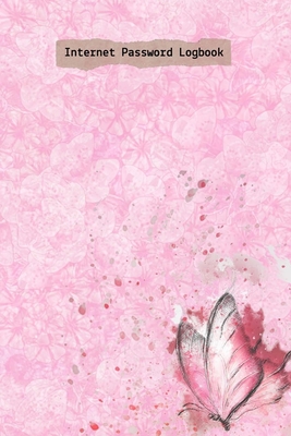 Pink Flower and Butterfly Internet Password Logbook: Personal Internet Address & Password Logbook Notebook Organizer, Protect Usernames and Passwords, Trendy Password Keeper - Log Book, Jessebuenoano