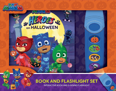 Pj Masks: Heroes on Halloween Book and 5-Sound Flashlight Set