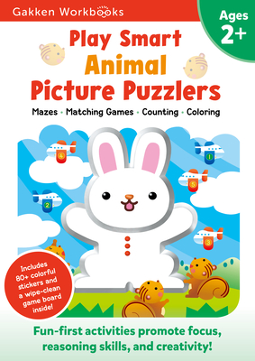 Play Smart Animal Picture Puzzlers Age 2+: Preschool Activity Workbook with Stickers for Toddlers Ages 2, 3, 4: Learn Using Favorite Themes: Tracing, Matching Games (Full Color Pages) - Gakken Early Childhood Experts