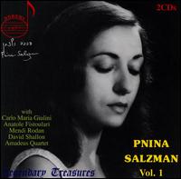 Pnina Salzman, Vol. 1 - Martin Lovett (cello); Norbert Brainin (violin); Peter Schidlof (viola); Pnina Salzman (piano)