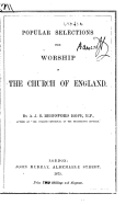 Popular Selections from Worship in the Church of England