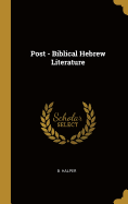 Post - Biblical Hebrew Literature
