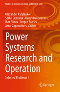 Power Systems Research and Operation: Selected Problems II