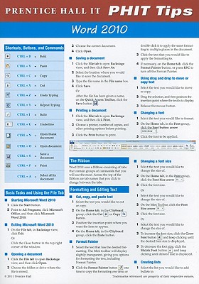 Prentice Hall Word 2010 PHIT Tip - Prentice Hall, CIS