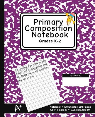 Primary Composition Notebook: School Marble Purple - K-2nd Grade Composition Journal Pad, for Alphabet Writing Practice, [back to School Essential] - P2g Innovations