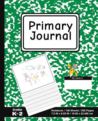 Primary Journal: School Marble Green - Grades K-2, Creative Story Tablet - Primary Draw & Write Journal Notebook For Home & School [Classic] - P2g Innovations