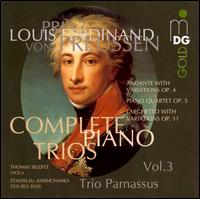 Prinz Louis Ferdinand von Preuen: Complete Piano Trios, Vol. 3 - Stanislau Anishchanka (double bass); Thomas Selditz (viola); Trio Parnassus