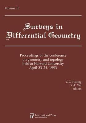 Proceedings of the Conference on Geometry and Topology held at Harvard University, April 23-25, 1993 - Hsiung, C.C. (Editor)