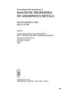 Proceedings of the Symposium on Magnetic Properties of Amorphous Metals: Held at Benalmadena, Spain, May 25-29, 1987 - Hernando, Antonio