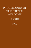 Proceedings: Vol. LXXIII (1987)