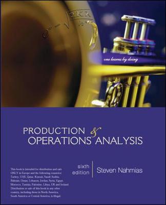 Production And Operations Analysis Book By Steven Nahmias