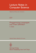 Programming Languages and Their Definition: Selected Papers