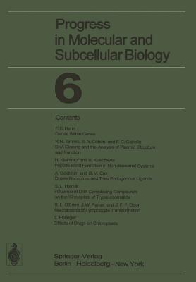 Progress in Molecular and Subcellular Biology - Cabello, F C (Contributions by), and Cohen, S N (Contributions by), and Cox, B M (Contributions by)