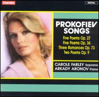 Prokofiev Songs - Arkady Aronov (piano); Carole Farley (soprano)
