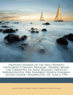 Proposed Reforms of the Small Business Investment Company Program: Hearing Before the Committee on Small Business, House of Representatives, One Hundred Fourth Congress, Second Session, Washington, DC, June 6, 1996