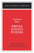Prose Essays Poems: Gottfried Benn