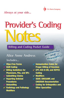 Providers' Coding Notes: Billing and Coding Pocket Guide - Andress, Alice