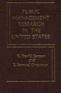 Public Management Research in the United States