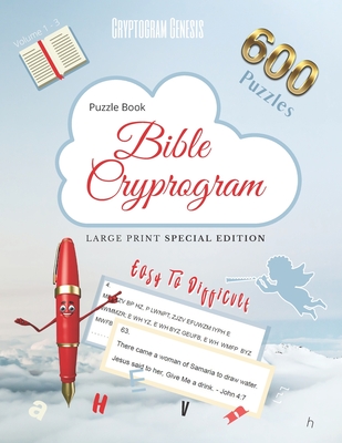 Puzzle Book Bible Cryptogram Large Print Special Edition: Bible Cryptograms, Cryptogram Bible Puzzle Books, Cryptograms Bible Quotes - The Complete Series Bundle (Volume 1 - 3) - Genesis, Cryptogram