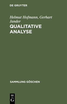 Qualitative Analyse - Hofmann, Helmut, and Jander, Gerhart