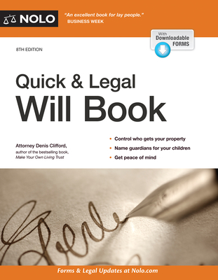 Quick & Legal Will Book - Clifford, Denis, Attorney