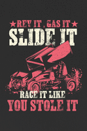 Race It Like You Stole It: Notebook 6x9 Checkered White Paper 118 Pages - Sprint Car Racing
