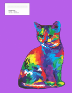 Rainbow Kitty: College Ruled Composition Notebook 200 pages