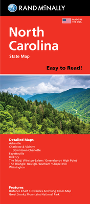 Rand McNally Easy to Read Folded Map: North Carolina State Map - Rand McNally