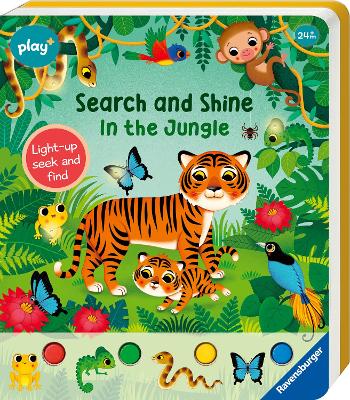 Ravensburger Play+ Infant & Toddler - Search and Shine In the Jungle: Light-up, seek and find - Iossa, Federica (Illustrator), and Grimm, Sandra, and Dynamo Limited (Translated by)