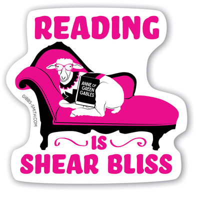 Reading is Shear Bliss Barn Sheep Sticker - Gibbs Smith Gift