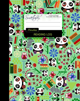 Reading Log: Gifts for Book Lovers (A reading journal with 100 spacious record pages and more in a large soft covered notebook from our Cartoon Pandas range) - Smart Bookx