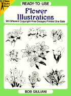Ready-To-Use Flower Illustrations: 96 Different Copyright-Free Designs Printed One Side