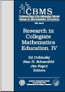 Research in Collegiate Mathematics Education. 4 - Dubinsky, Ed (Editor), and Schoenfeld, Alan H (Editor), and Kaput, Jim (Editor)