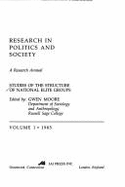 Research in Politics and Society: Studies and the Structure of National Elite of National Elite Groups