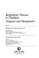 Respiratory Disease in Children: Diagnosis and Management - Loughlin, Gerald M