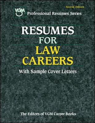 Resumes for Law Careers - VGM Career Books