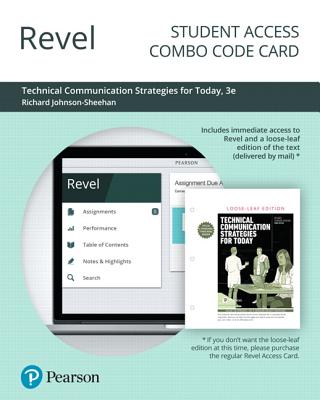Revel for Technical Communication Strategies for Today -- Combo Access Card - Johnson-Sheehan, Richard