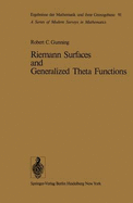 Riemann Surfaces and Generalized Theta Functions