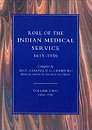 Roll of the Indian Medical Service 1615-1930