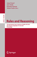 Rules and Reasoning: 7th International Joint Conference, RuleML+RR 2023, Oslo, Norway, September 18-20, 2023, Proceedings