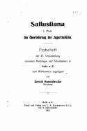 Sallustiana, 1 Heft, Die Uberlieferung Der Jugurthalucke