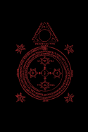 Satanic Sigil: Blood Red - Goetic Magic - Ouroboros and Penagrams College Ruled Lined Pages