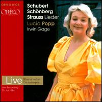 Schubert, Schoenberg, Strauss: Lieder - Irwin Gage (piano); Lucia Popp (soprano)