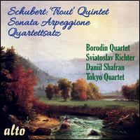 Schubert: Trout Quintet; Sonata Arpeggione; Quartettsatz - Daniel Shafran (cello); Felix Gottlieb (piano); Georg Hrtnagel (double bass); Members of the Borodin Quartet;...
