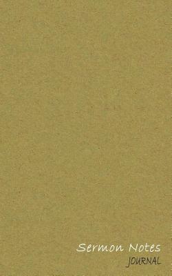 Sermon Notes Journal: Minimalist Uncluttered Small Notebook for Women & Men - Brown - Dot, Red